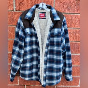 Flannel and suede winter jacket